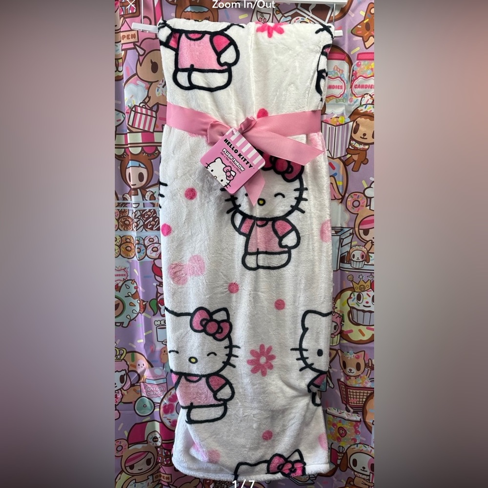 Hello Kitty Daisy Blanket Tiktok Viral HTF NWT